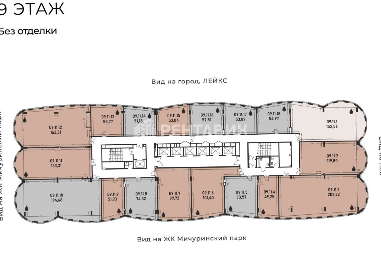 Офис Лейкс 2 площадью 322 квадратных метров