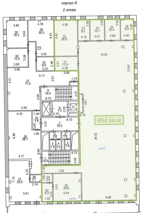 Офис Ивановская Горка площадью 463.8 квадратных метров