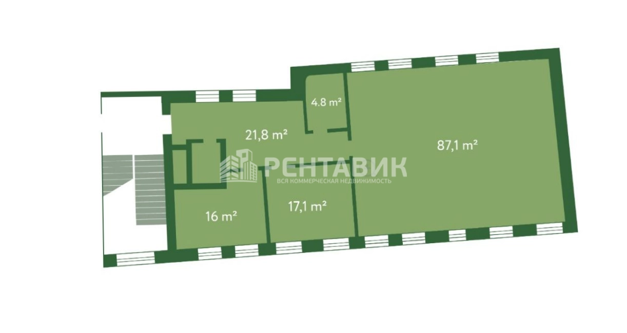 Офис Сады Цветного площадью 164.4 квадратных метров