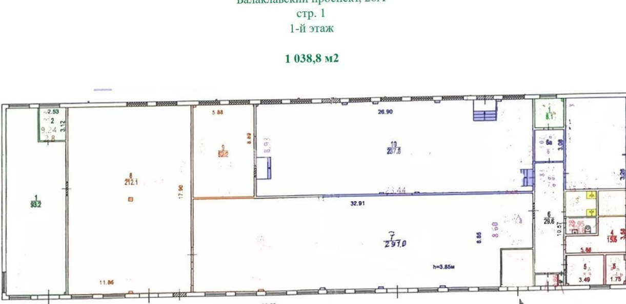 Здание целиком Балаклавский, 28Ас1, 2 площадью 1038.8 квадратных метров