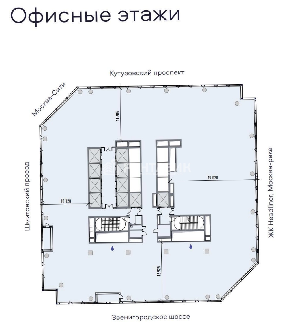 Офис ICITY - АйСити площадью 1794 квадратных метров