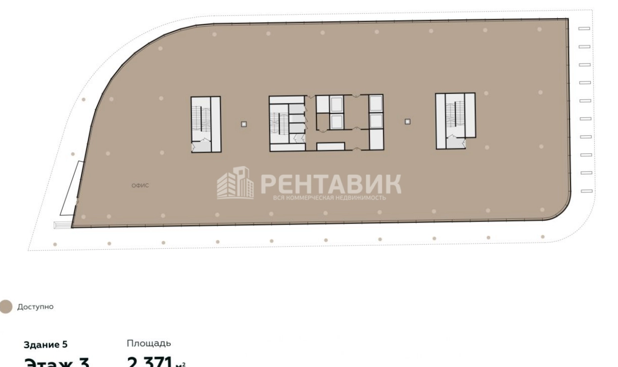 Офис Сколково Парк, корпус 5 площадью 9484 квадратных метров