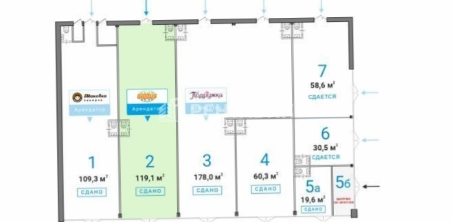 Торговая площадь Тушинская 24с15 площадью 119 квадратных метров