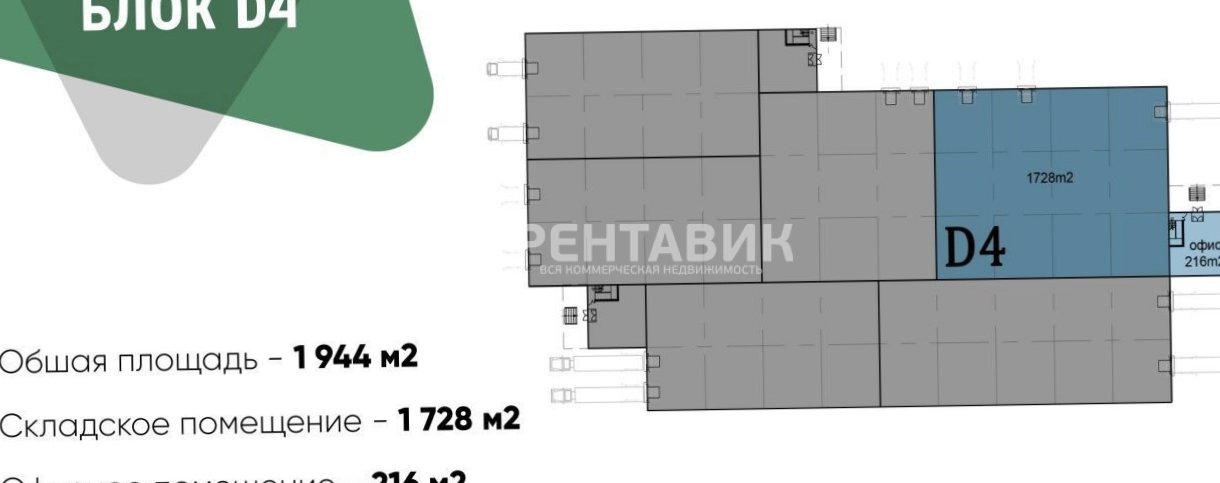 Склад Пятницкое, 7 площадью 6191 квадратных метров