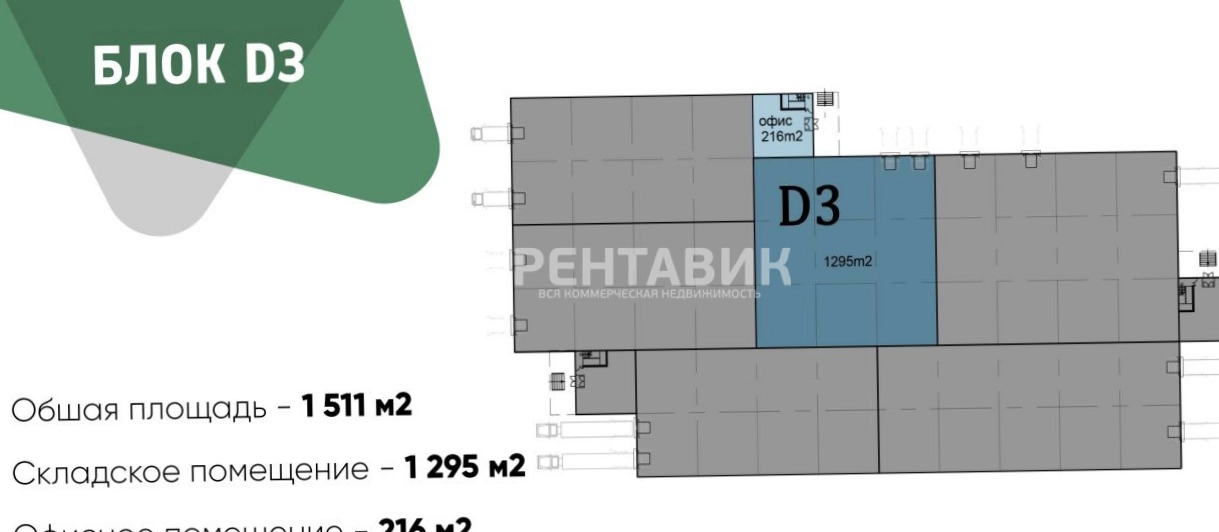 Склад Пятницкое, 7 площадью 3455 квадратных метров