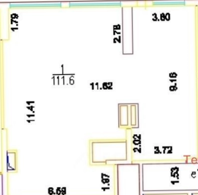 Торговая площадь Аэробус площадью 111.6 квадратных метров