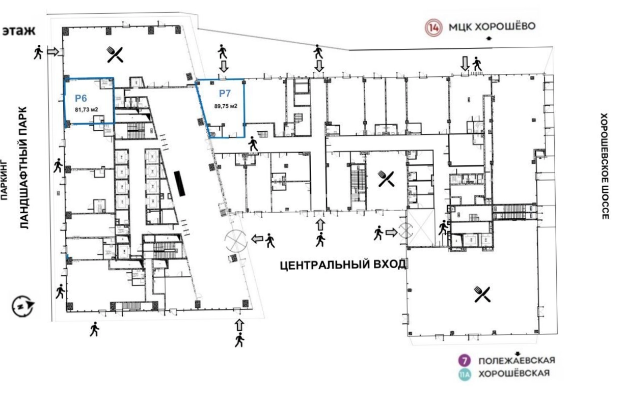 Торговая площадь ASPACE Хорошевская площадью 89.7 квадратных метров