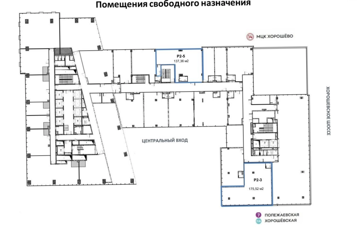 Торговая площадь ASPACE Хорошевская площадью 137.3 квадратных метров