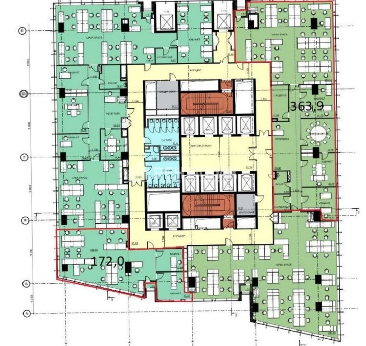 Офис Орбион площадью 363.9 квадратных метров