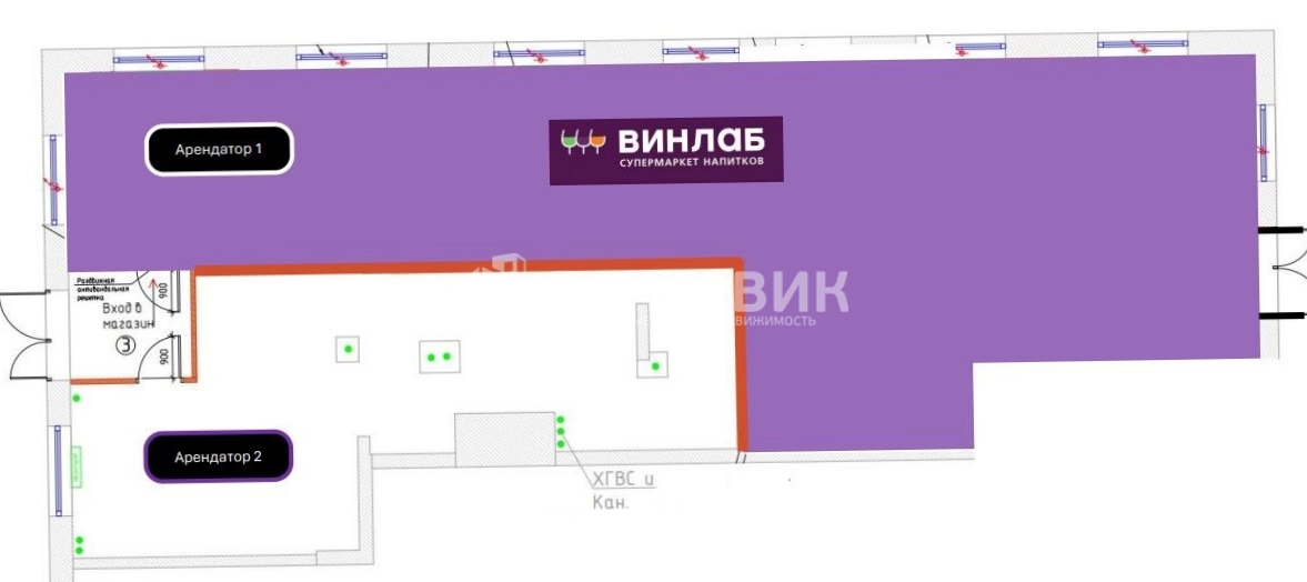 Торговая площадь Никольские луга площадью 193.6 квадратных метров