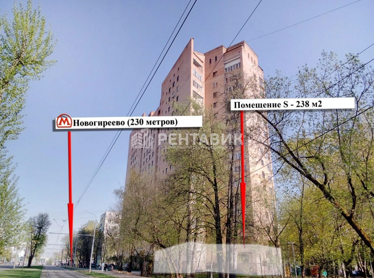Торговая площадь Зелёный, 48к3 площадью 245 квадратных метров