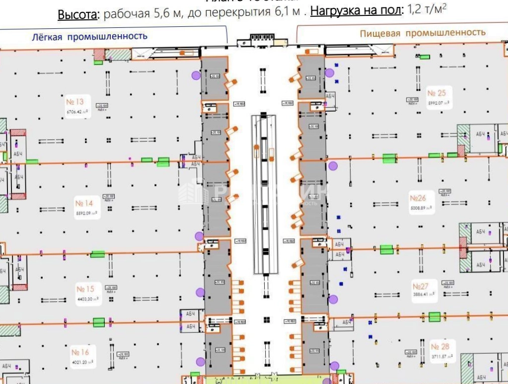 Производство Рябиновая 42 площадью 3661 квадратных метров