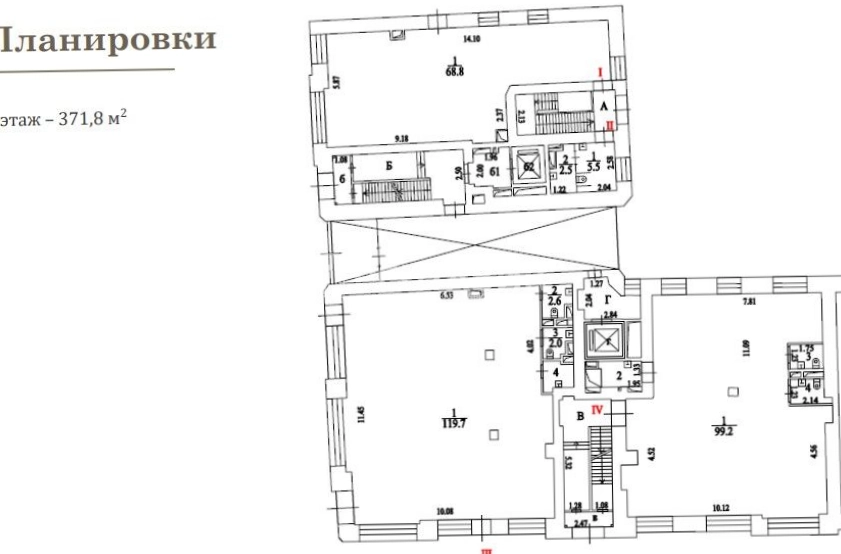 Здание целиком Дом Быкова, строение 1 площадью 2250 квадратных метров