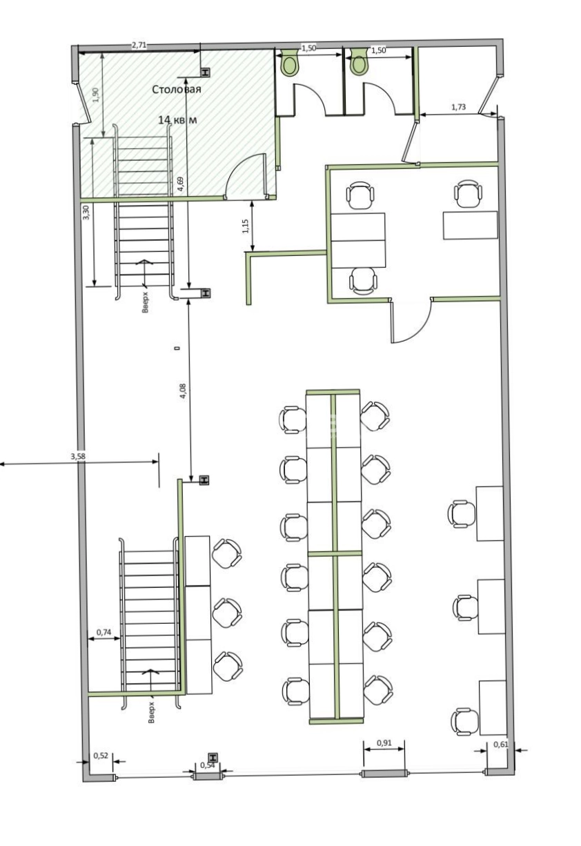 Офис Лофт на Бауманской площадью 522 квадратных метров