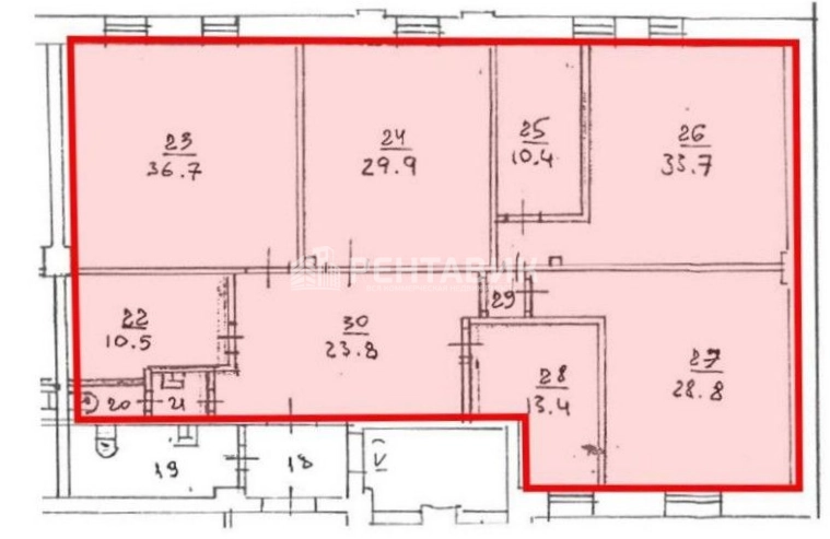 Офис Старая Басманная, 7с2 площадью 210.65 квадратных метров