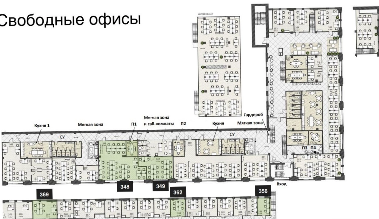 Офис Рябовская Мануфактура, корпус Гончар площадью 160 квадратных метров