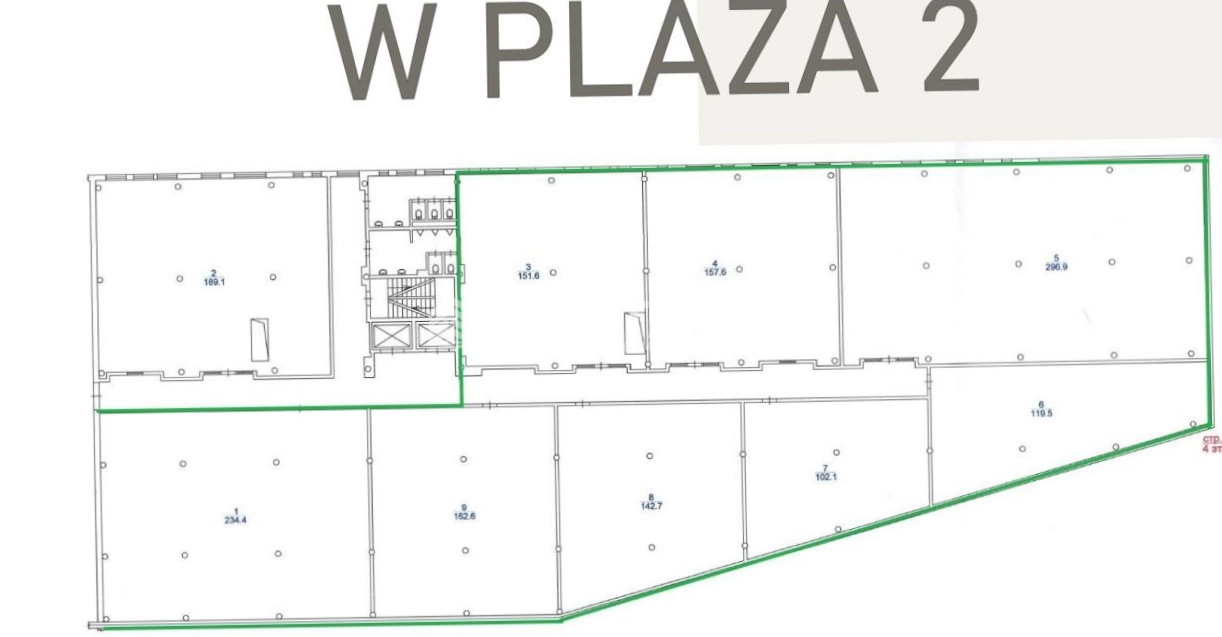 Офис W Plaza II - В Плаза II площадью 1367.4 квадратных метров