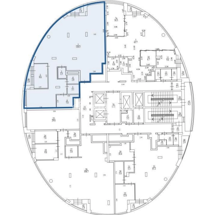Офис Poklonka Place / Поклонка Плейс, Башня D площадью 174 квадратных метров