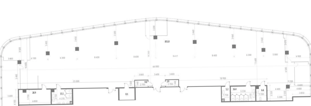 Офис Upside Kuntsevo / Апсайд Кунцево площадью 2756 квадратных метров