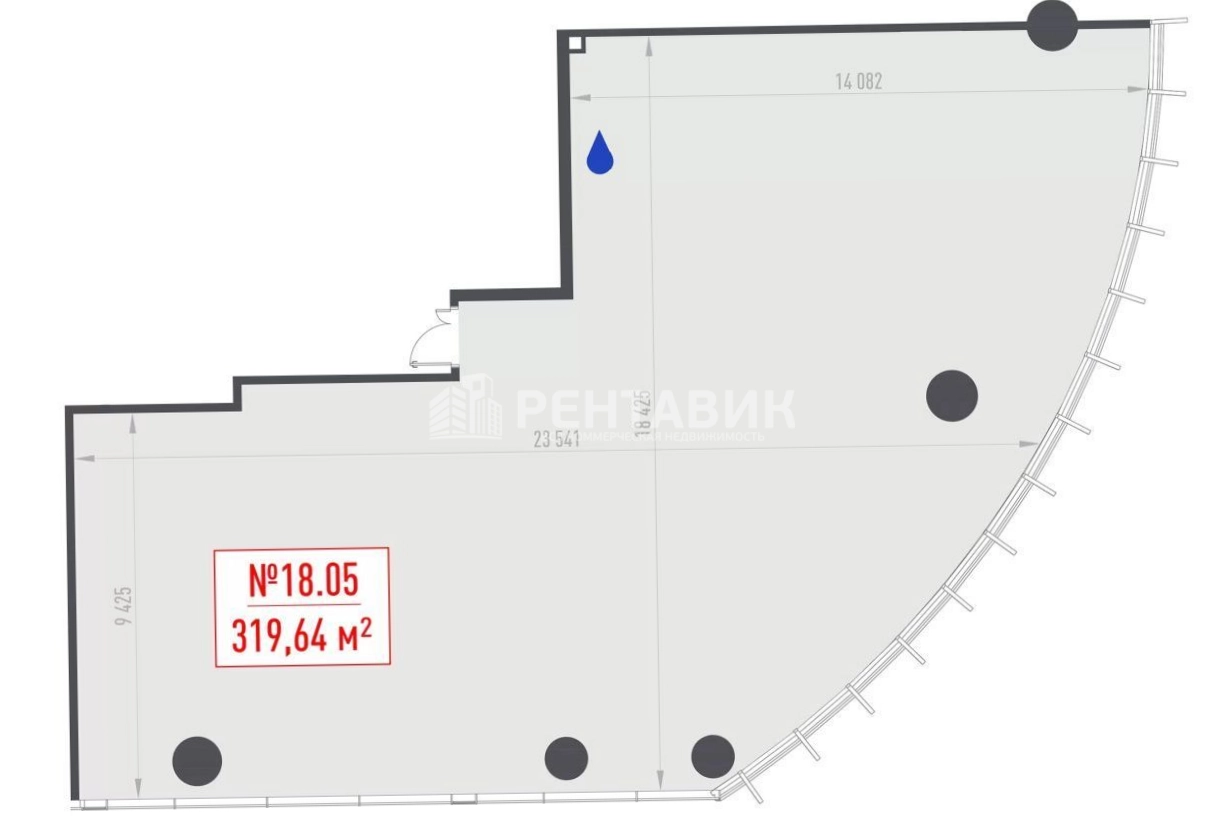 Офис Bell площадью 610.2 квадратных метров
