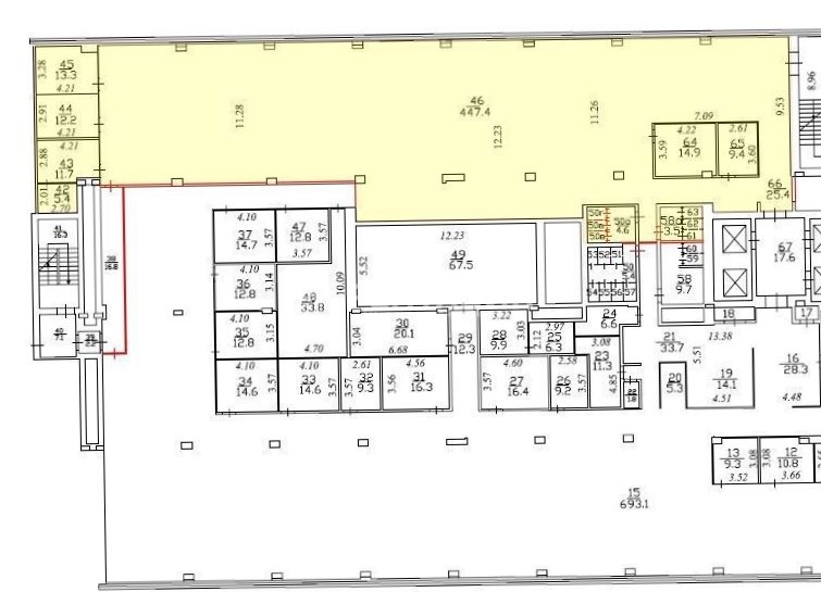 Офис Кругозор, строение 2 площадью 715 квадратных метров