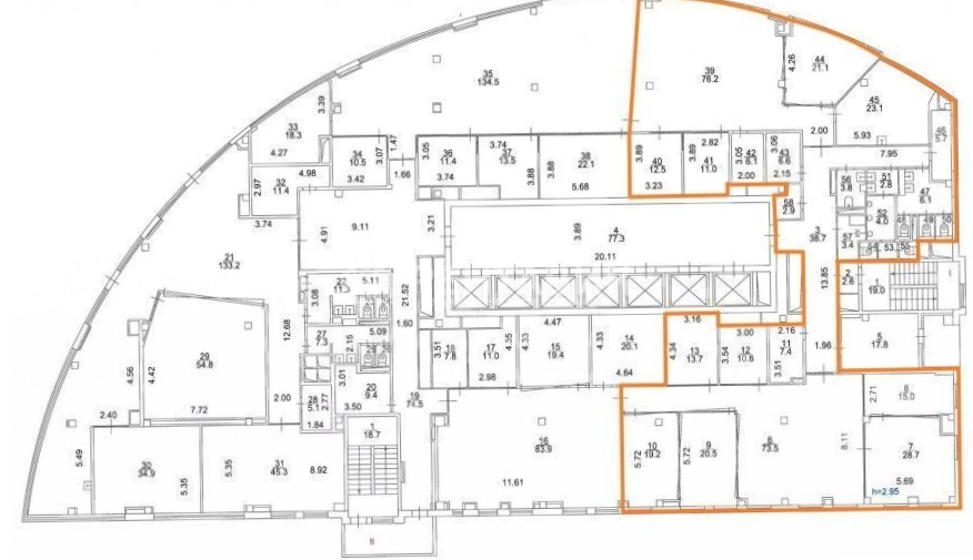 Офис Кутузов площадью 551.5 квадратных метров