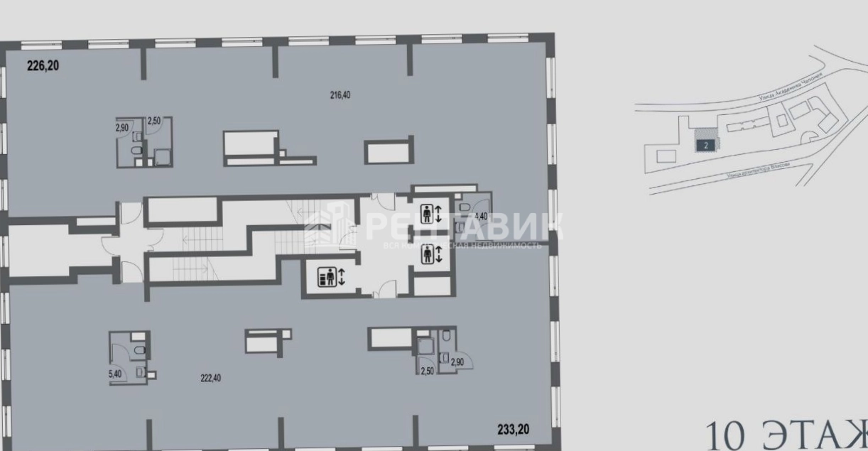 Офис AFI Park Воронцовский площадью 233.2 квадратных метров