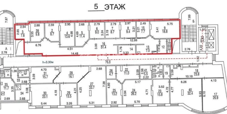 Офис Спектр Хамовники, 33с1 площадью 197.8 квадратных метров