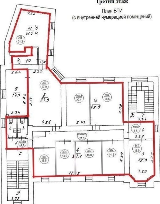 Офис Мира, 62с1 площадью 244 квадратных метров