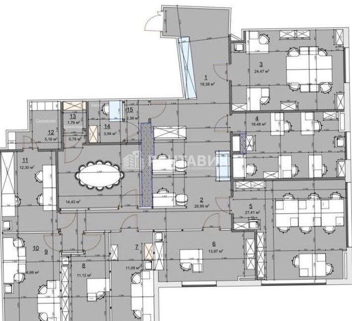 Офис Barrin House площадью 232 квадратных метров