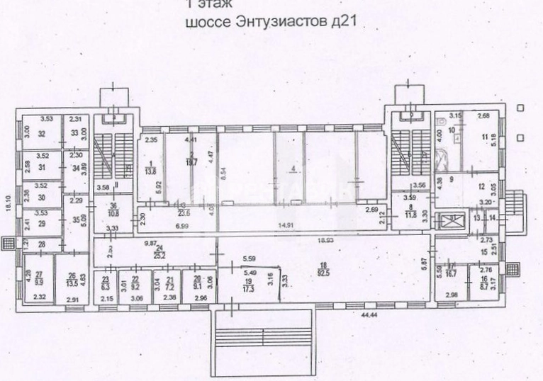 Здание целиком Энтузиастов 21 площадью 3763 квадратных метров