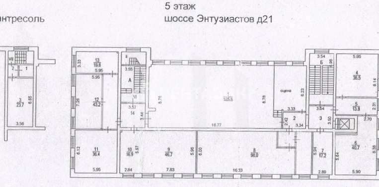 Здание целиком Энтузиастов 21 площадью 3763 квадратных метров