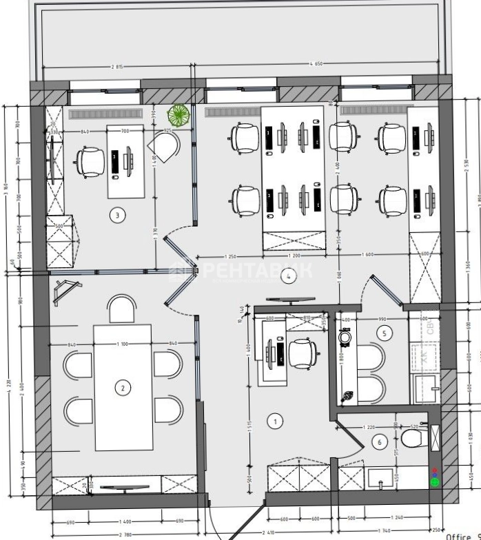 Офис Fili Residence / Фили Резиденс площадью 892 квадратных метров