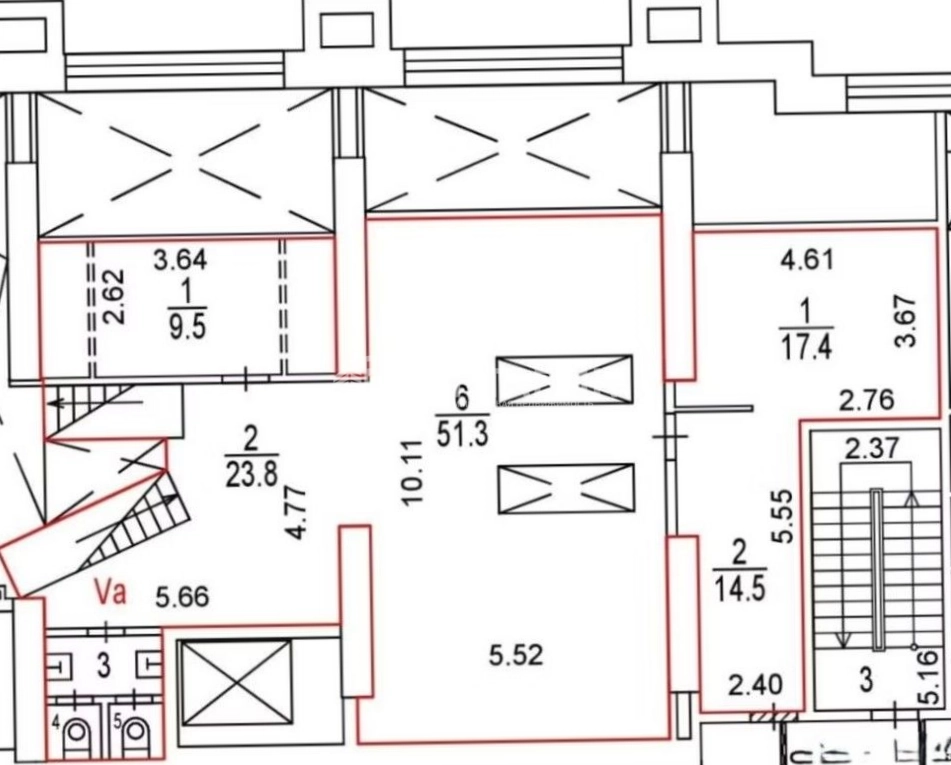 Офис Триумф палас площадью 464.5 квадратных метров