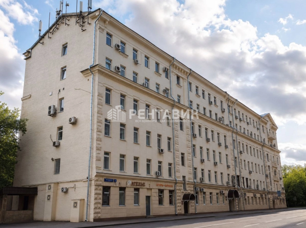 фасад дома, здание по адресу г Москва, ул Динамовская, д 1А