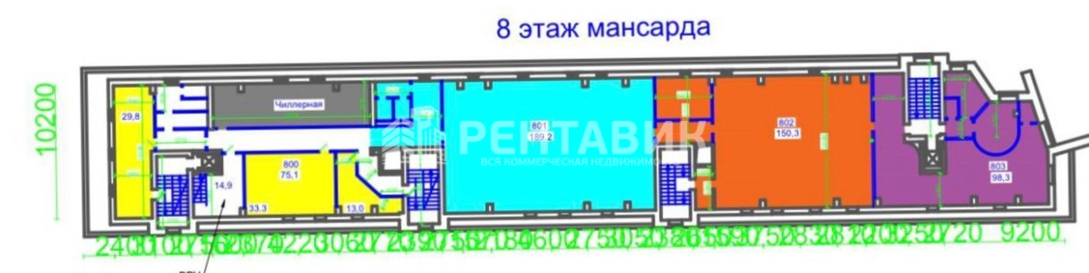 Офис Сущёвский Вал, 2 площадью 555.7 квадратных метров