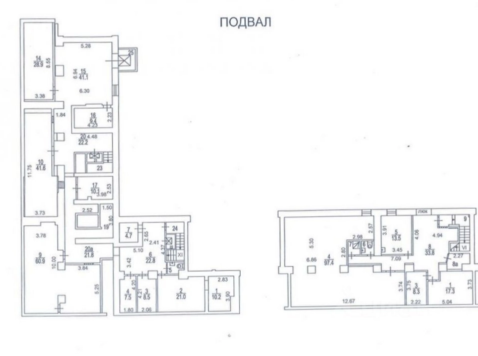 Торговая площадь Люсиновская, 72 площадью 1192.5 квадратных метров