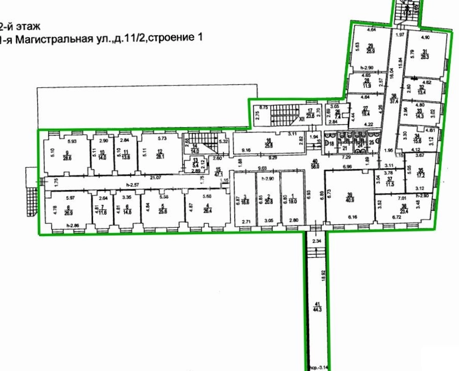 Здание целиком 1-я Магистральная, 11-2 площадью 3214.8 квадратных метров