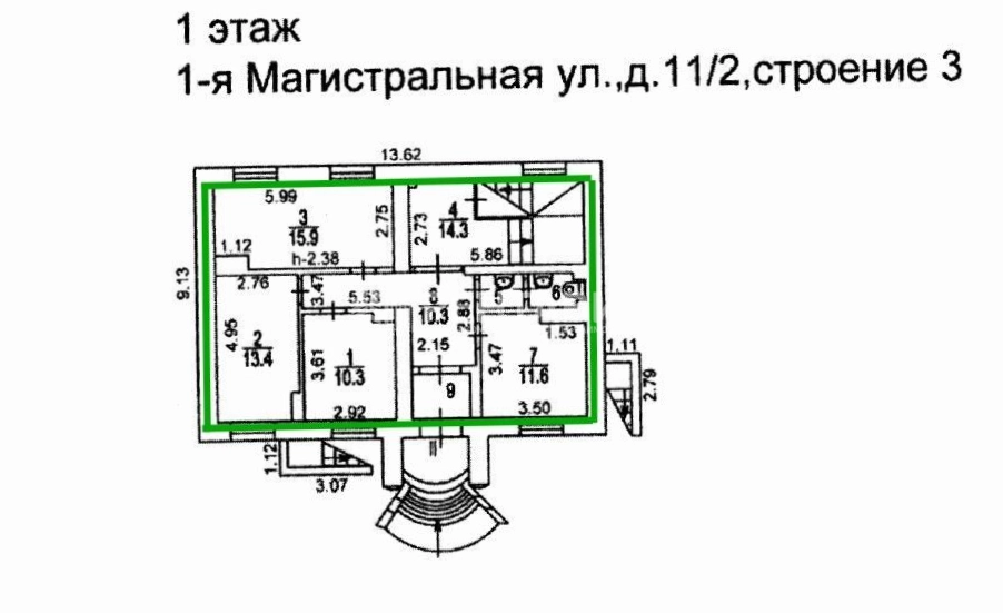 Здание целиком 1-я Магистральная, 11-2 площадью 3214.8 квадратных метров