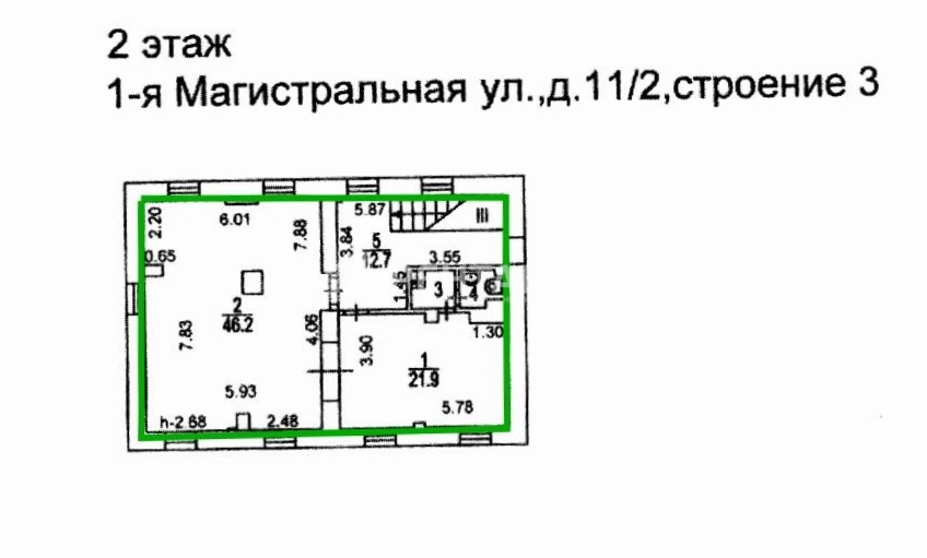 Здание целиком 1-я Магистральная, 11-2 площадью 3214.8 квадратных метров