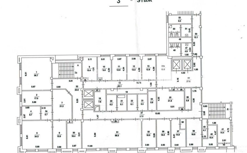 Офис 1905 года, 7с1 площадью 631 квадратных метров
