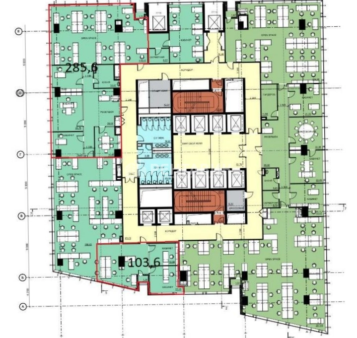 Офис Орбион площадью 285.6 квадратных метров