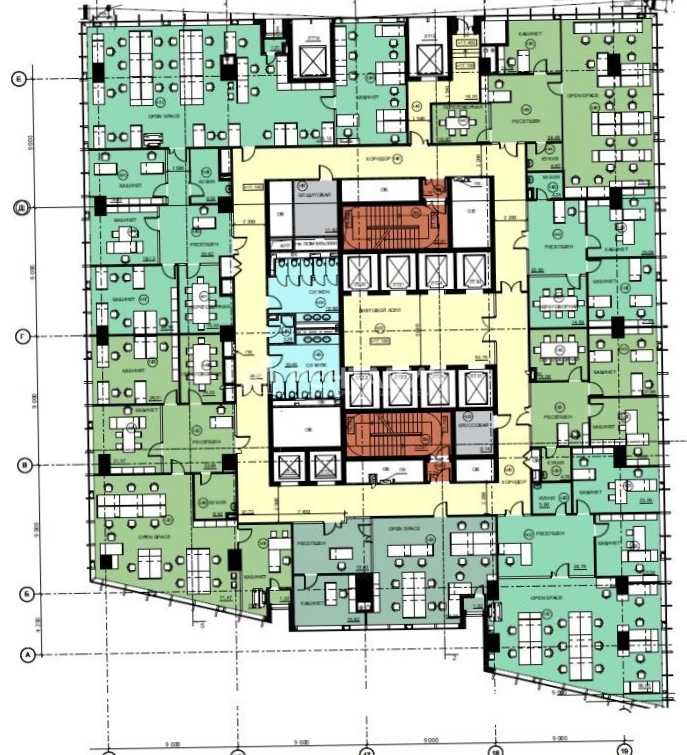Офис Орбион площадью 1660.3 квадратных метров