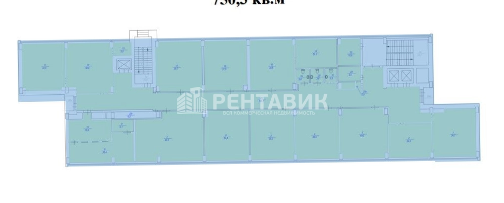 Офис Нагатинская, 1 площадью 2173.8 квадратных метров