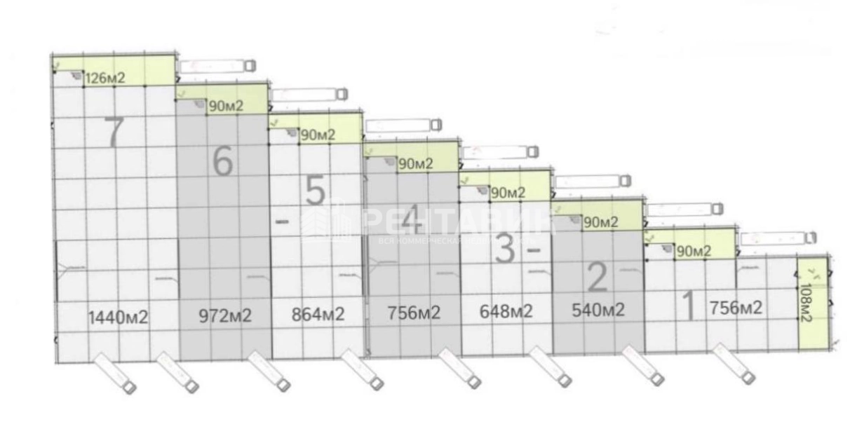Склад Химки, квартал Кирилловка площадью 1062 квадратных метров