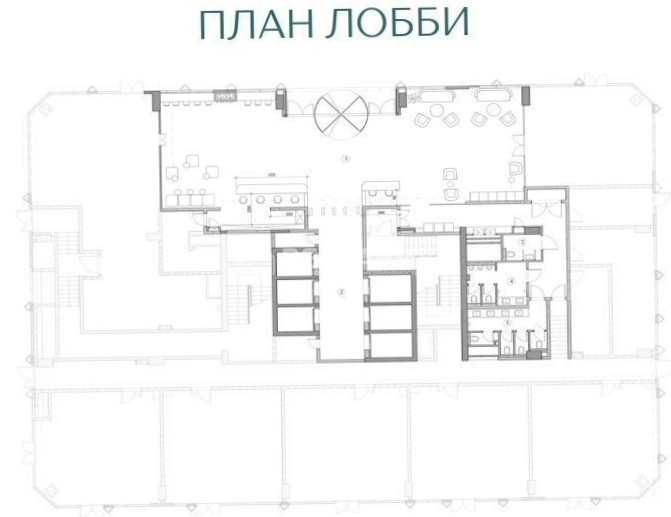 План лобби в бц Рива - Riva