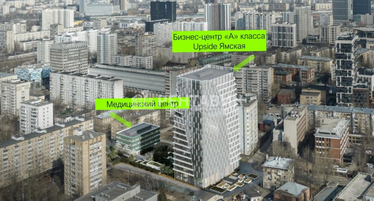 Здание целиком Upside Ямская площадью 3000 квадратных метров