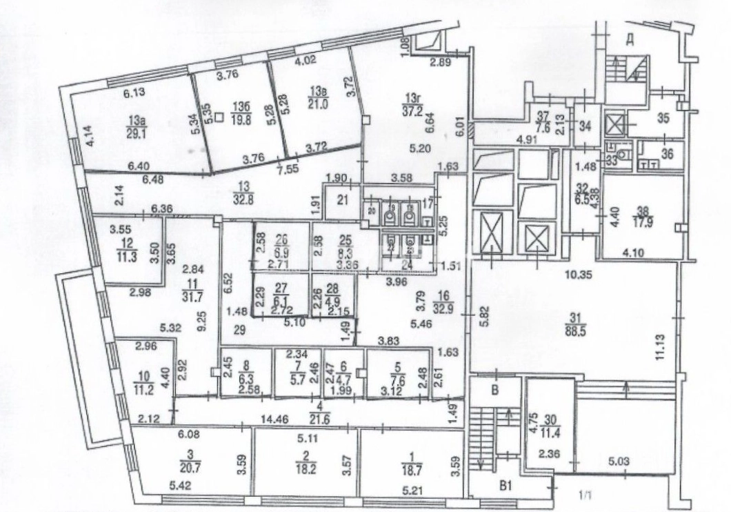 Офис Крымский мост площадью 388.8 квадратных метров