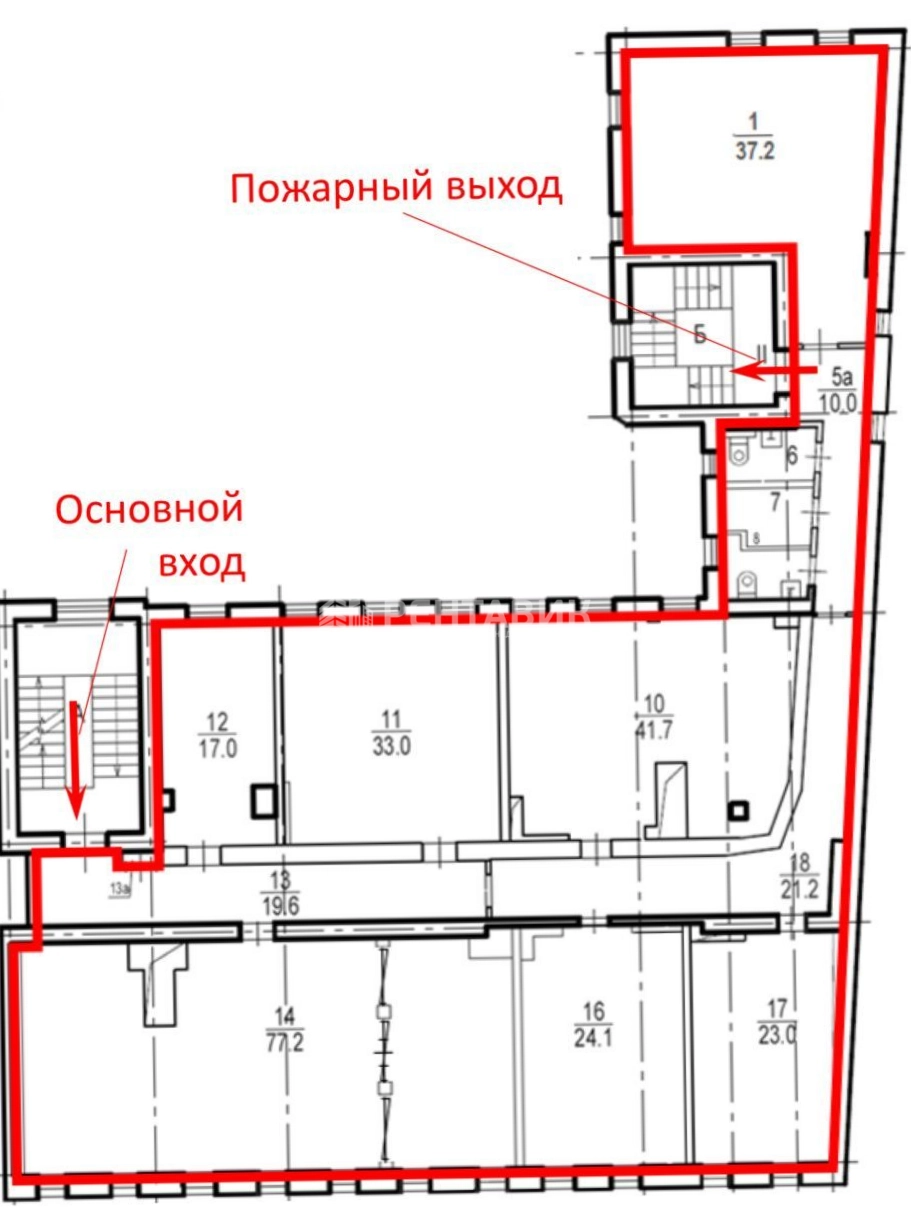 Офис Малый Каретный, 7с1 площадью 313.9 квадратных метров