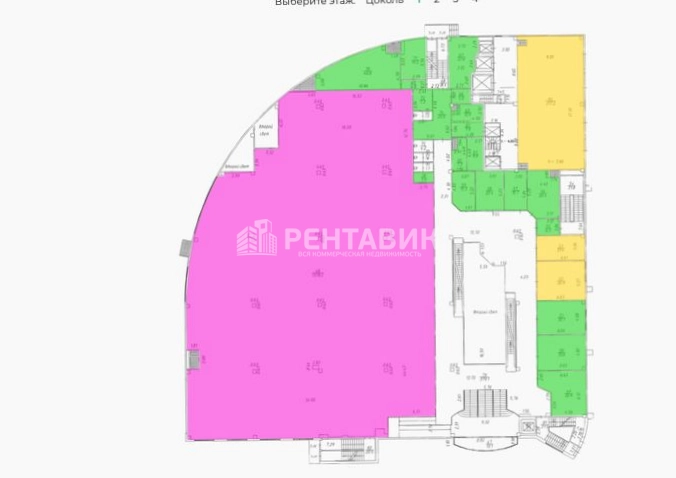 Помещение свободного назначения LevelUP / ЛевелАП площадью 1480 квадратных метров